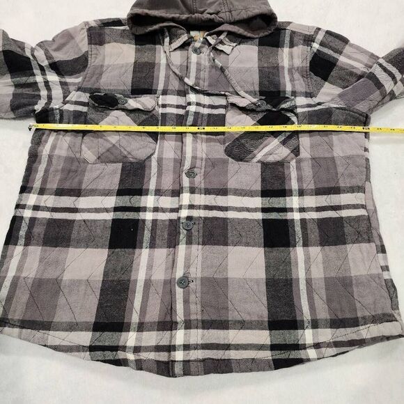 Ocean Pacific Flannel Hoodie men XL Gray Sweatshirt Cotton - Picture 3 of 10